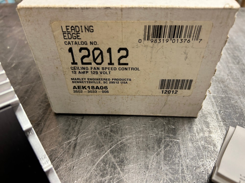 NEW Marley 12012, 12A 120V Ceiling Fan Speed Controller