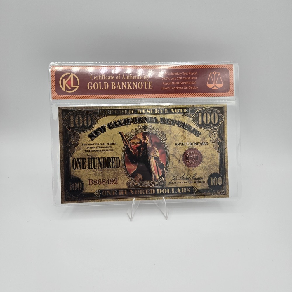 Fallout Gold Foil Like Note