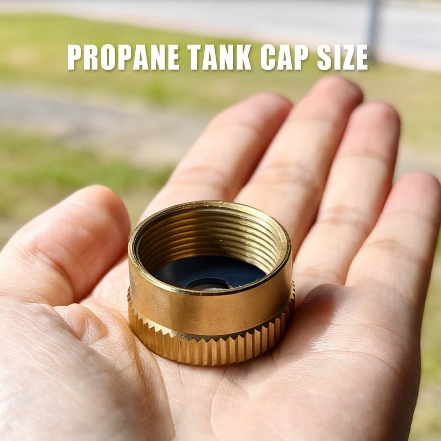 6Pcs Solid Brass Propane Tank Cap - Universal for 1 LB Refillable Propane Cylind