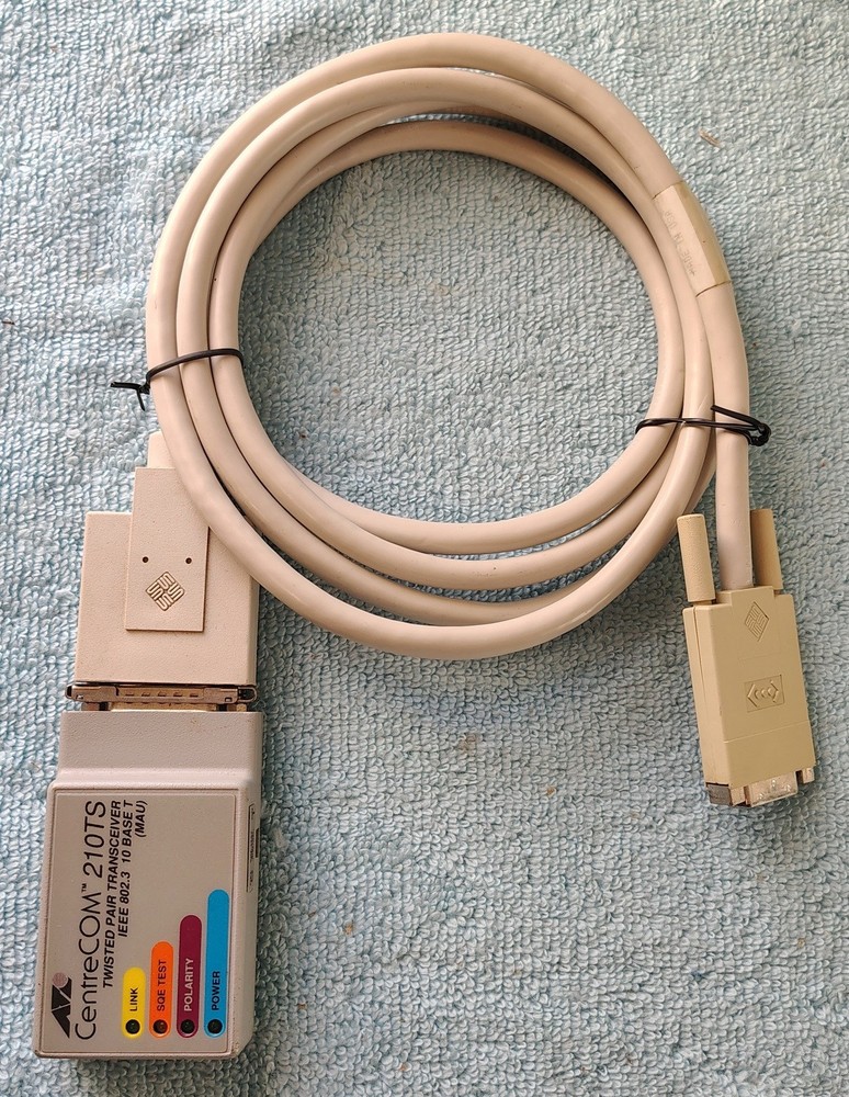 Sun Microsystems Ethernet AUI Adapter Cable CentreCom 210TS Transceiver 530-2021