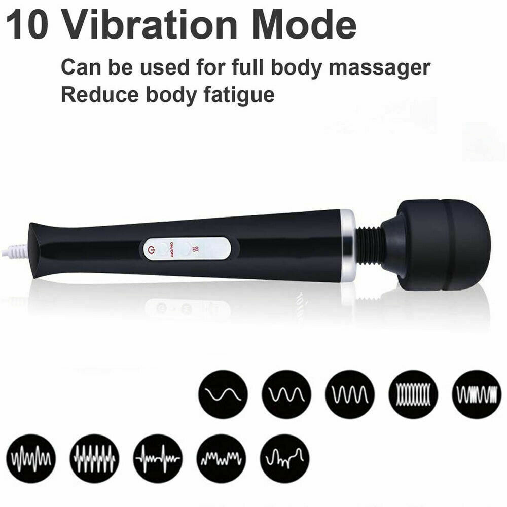 Multi-Speed Large Powerful Handheld Wired Massager Wand Full Body Magic Therapy
