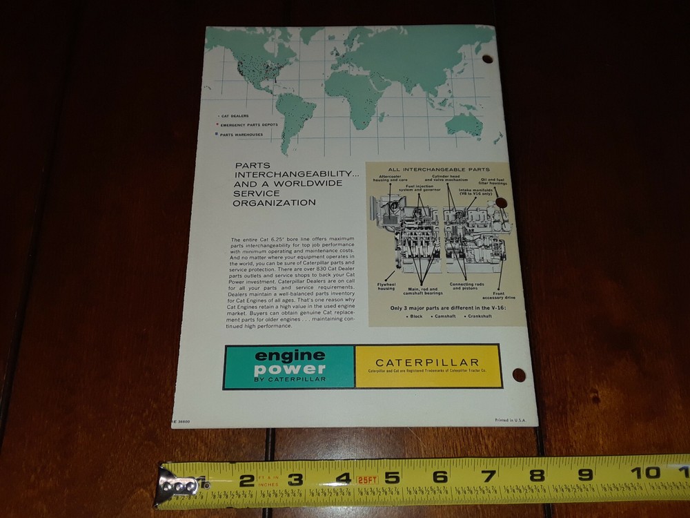 CATERPILLAR CAT V-16 ENGINE BROCHURE