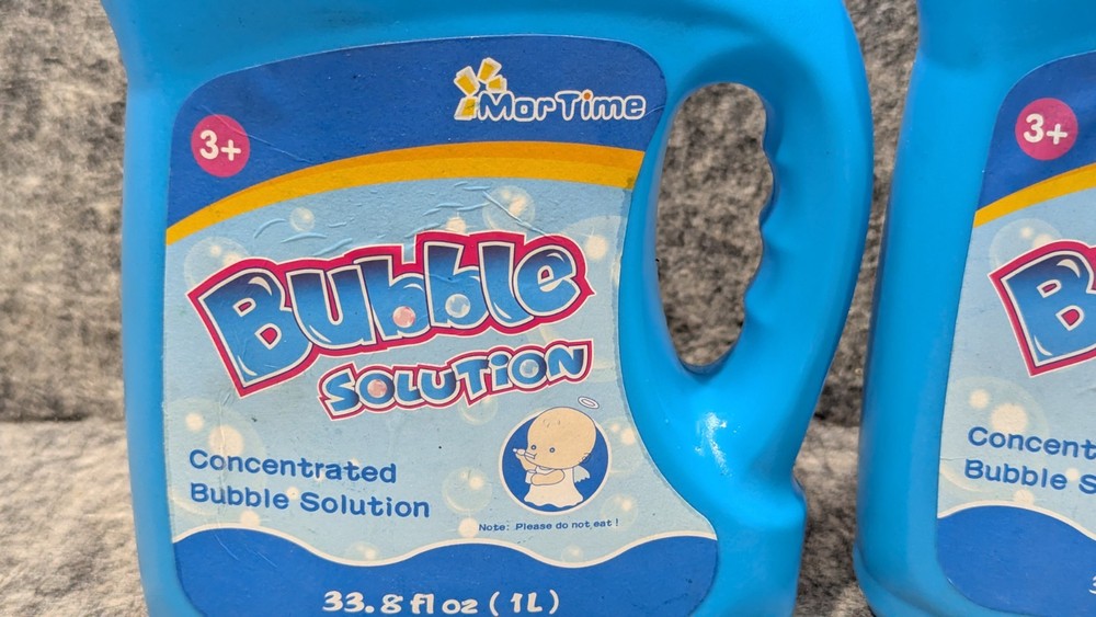 3 x Mortime Concentrated Bubble Solution, 1 L/ 33.8 OZ Refill - Bubble Machines