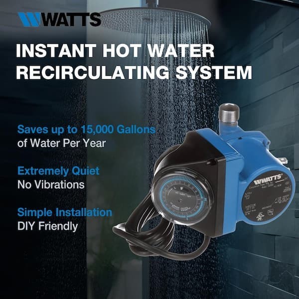 Watts Hot Blue Water Recirculation System with 24Hr Programmable Timer