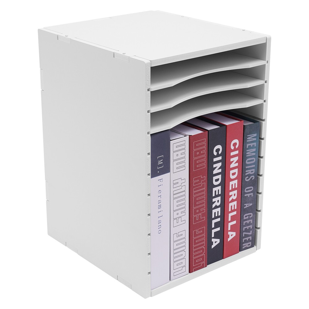 Multi-functional Organizer 11 Compartment File Sorter Paper Storage Holder White