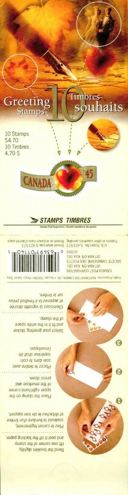 CANADA -1995- GREETING STAMPS   BOOKLET - VF**
