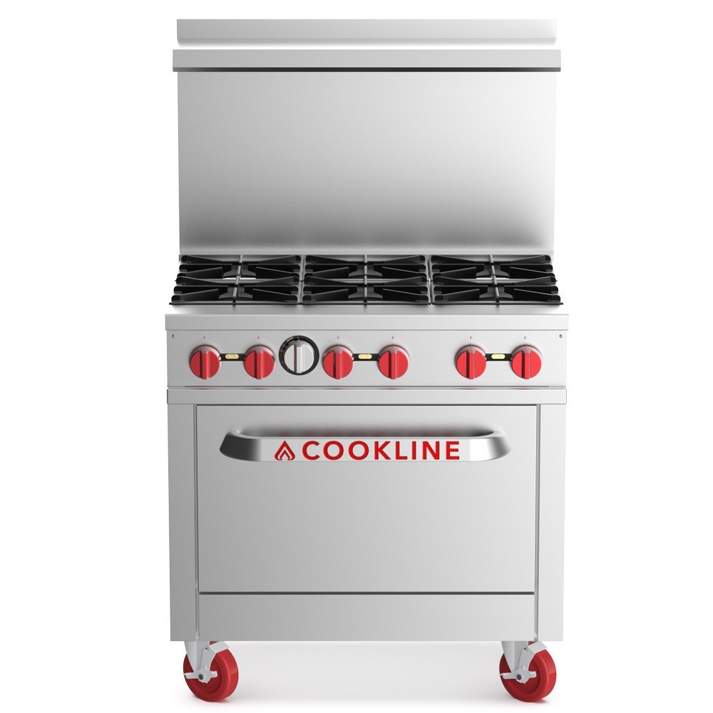 36" Range - 6 top burners and 1 standard oven