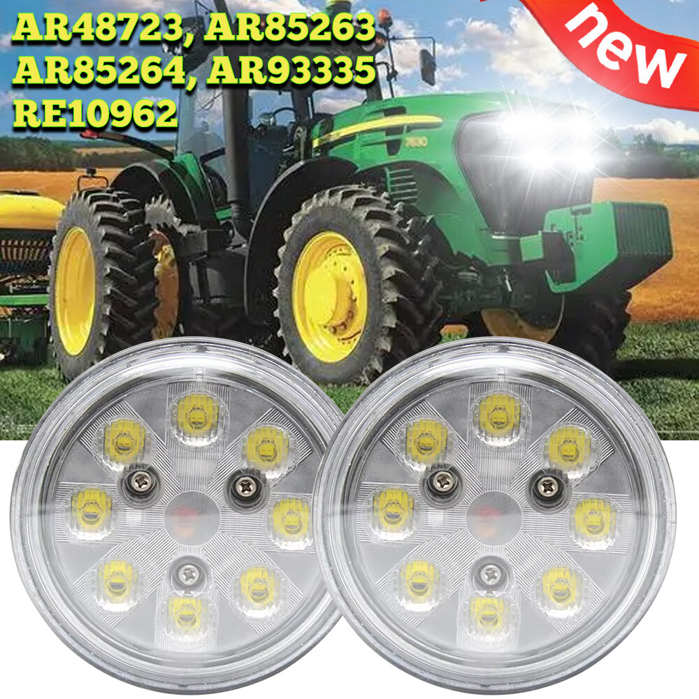 2PC LED Work Lights Coversion Bulb Kit For Deere 4030 4230 4430 4630+