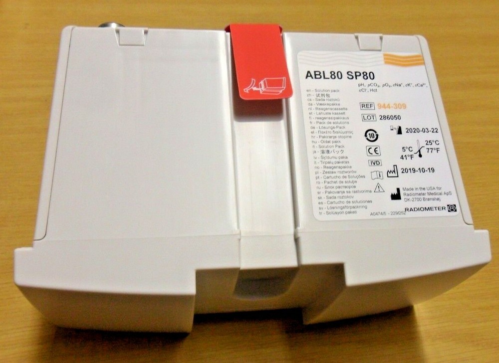 RADIOMETER ABL80 SP80 Solution Pack 944-309 & SC80 Sensor Cassette 945-779