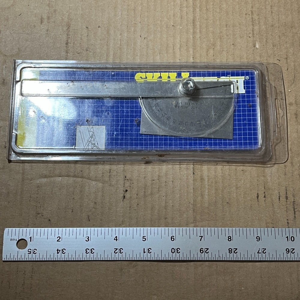 Skill Tech 6" Protractor Steel Arm Positive Adjustment D9 M40871