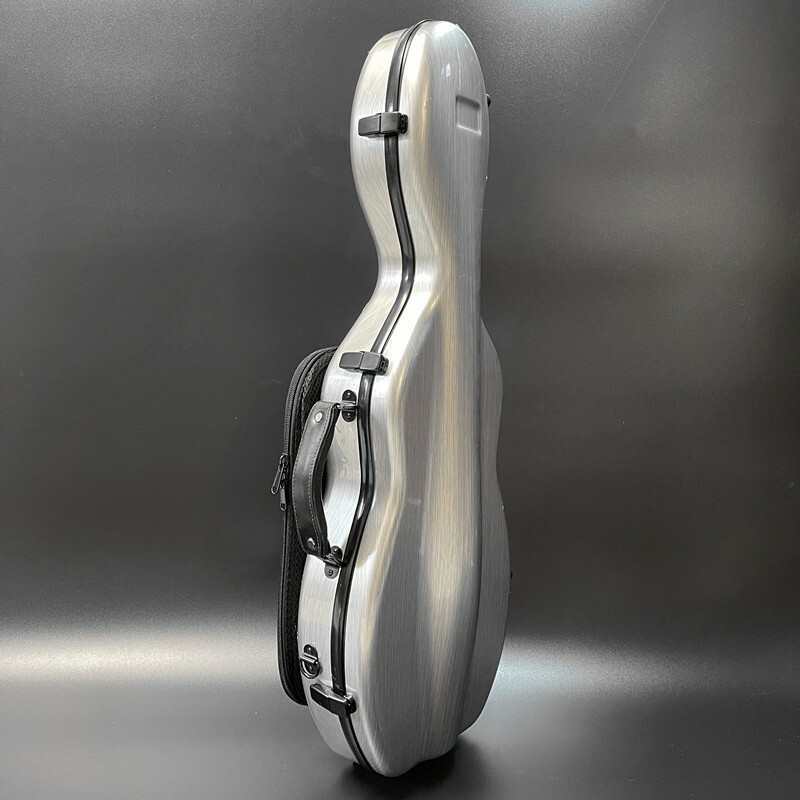 High quality Cello Shaped Full Size gray Compound carb Violin Case Strong