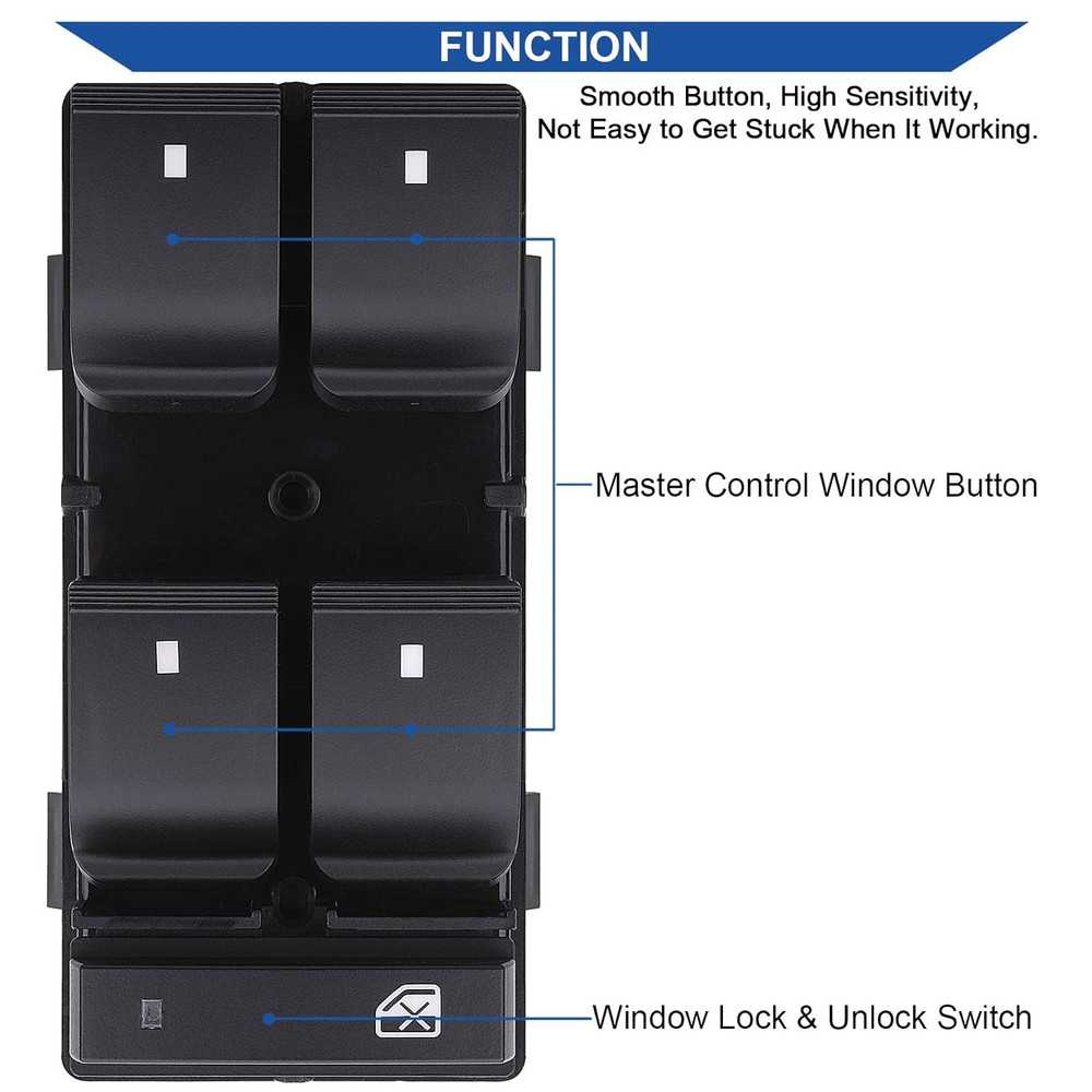 2007-2013 for Chevy Silverado Driver Side Power Window Switch Replacement – Comp