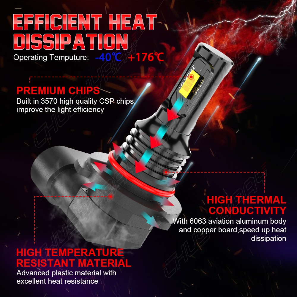 6PCS LED Headlight High Low Fog Light Bulbs Combo Fit Subaru Forester 2006-2008