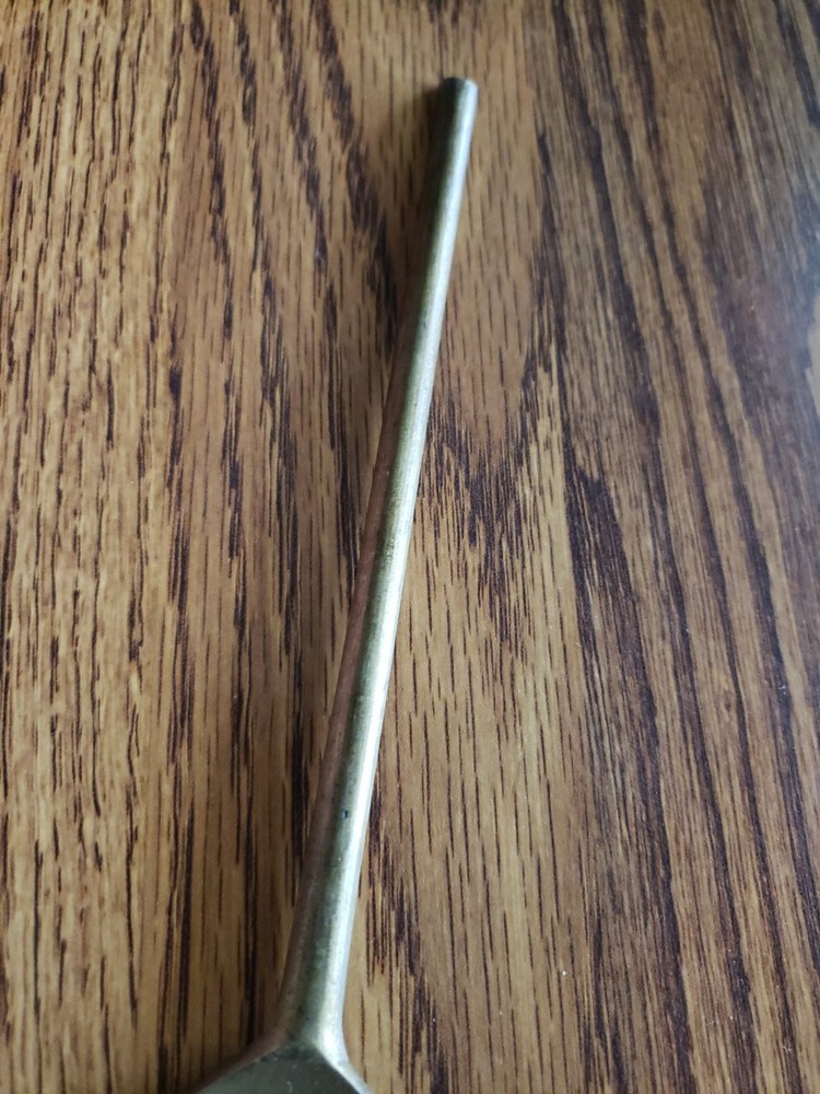 Bronze Brass Looking 8.5" Spoon With Design On Front And Back Maker Unknown VTG