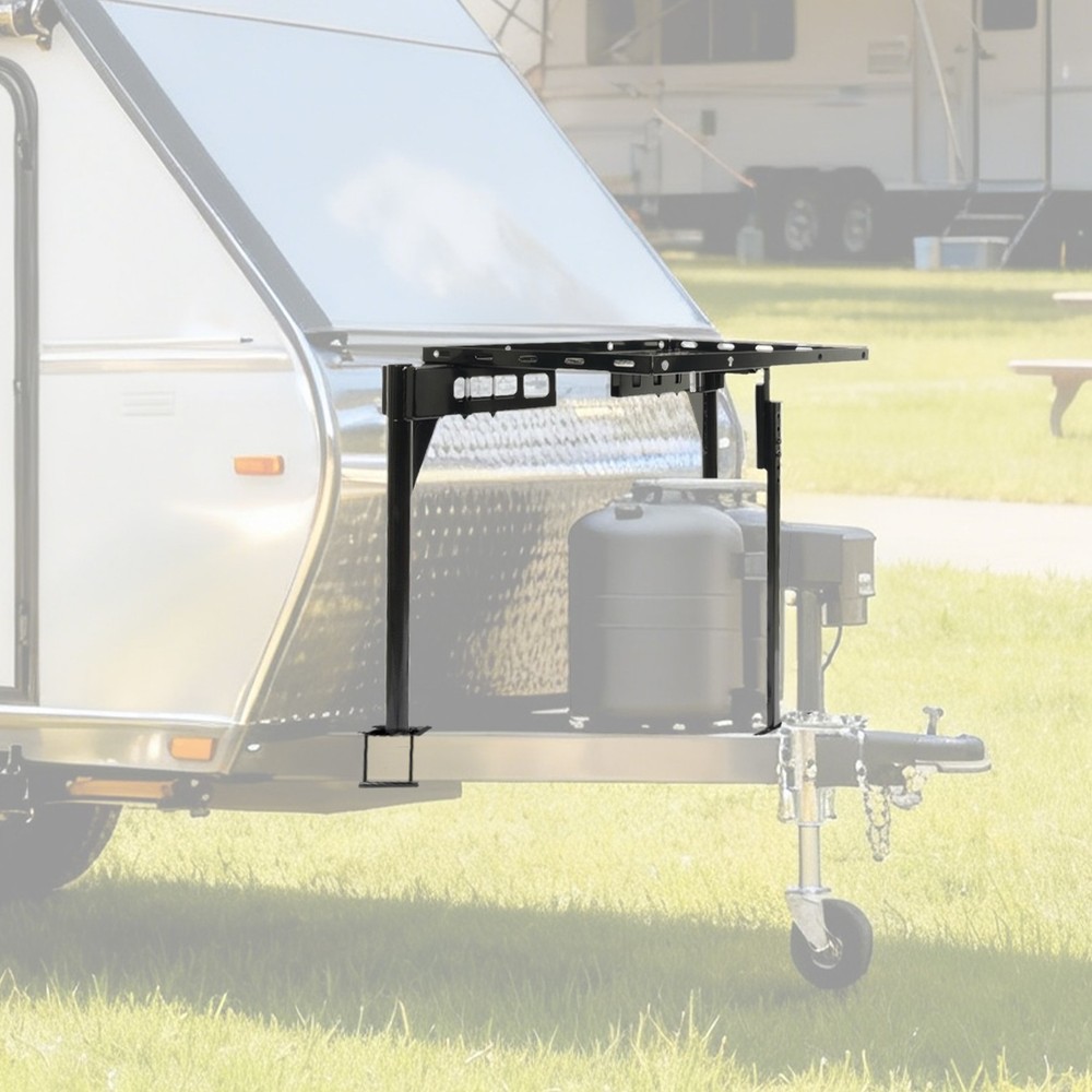 300LBS Trailer Tray Cargo Carrier Rack Travel Storage Mount RV Generator Mount