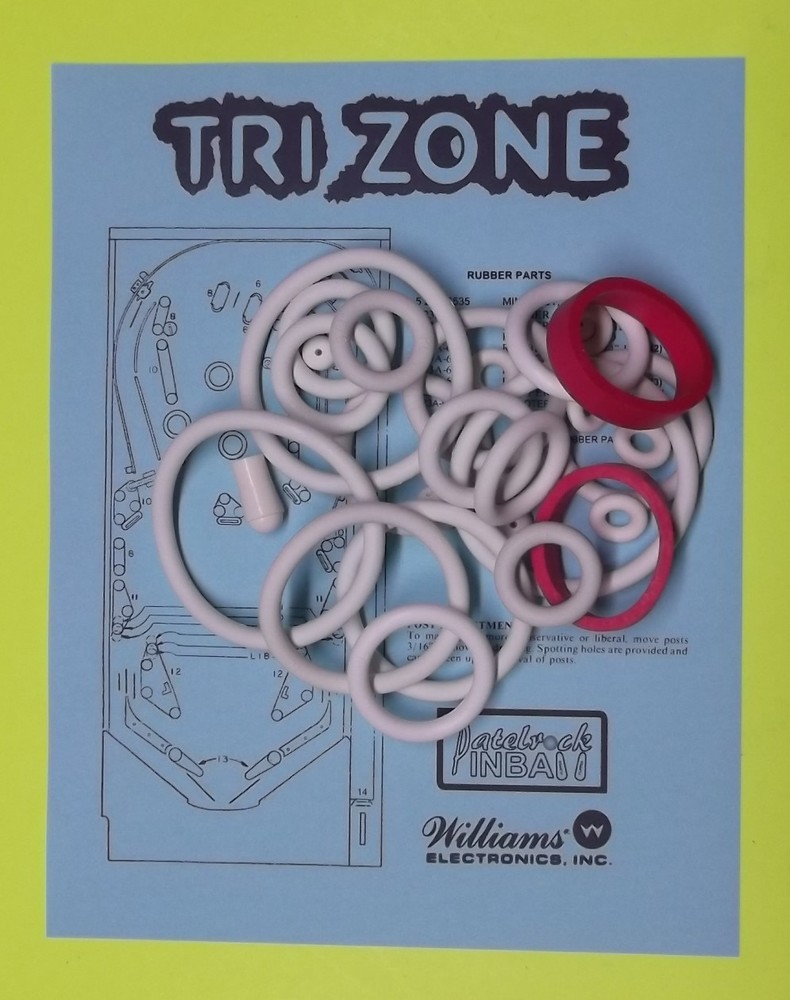 1979 Williams Tri Zone Pinball Machine Rubber Ring Kit