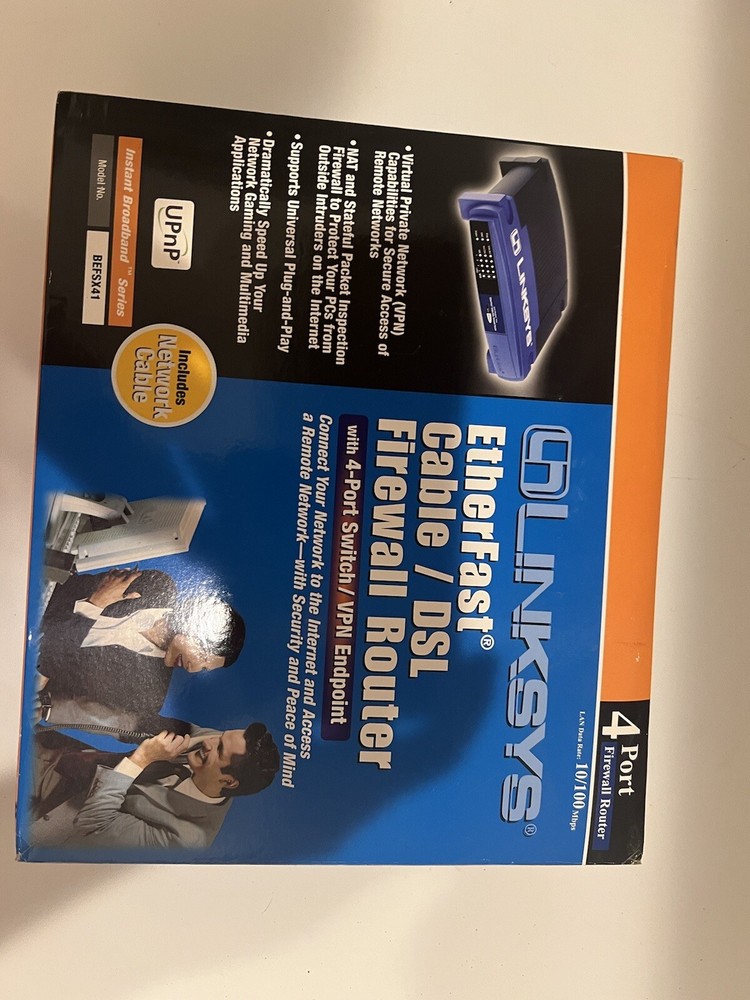 Linksys Etherfast Cable DSL Router 10 Mbps 4-Port 10/100 BEFSR41 Version 2 NEW