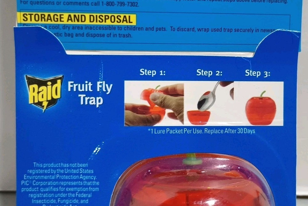 Lot Of 6 RAID FFTA-RAID Apple Fruit Fly Traps