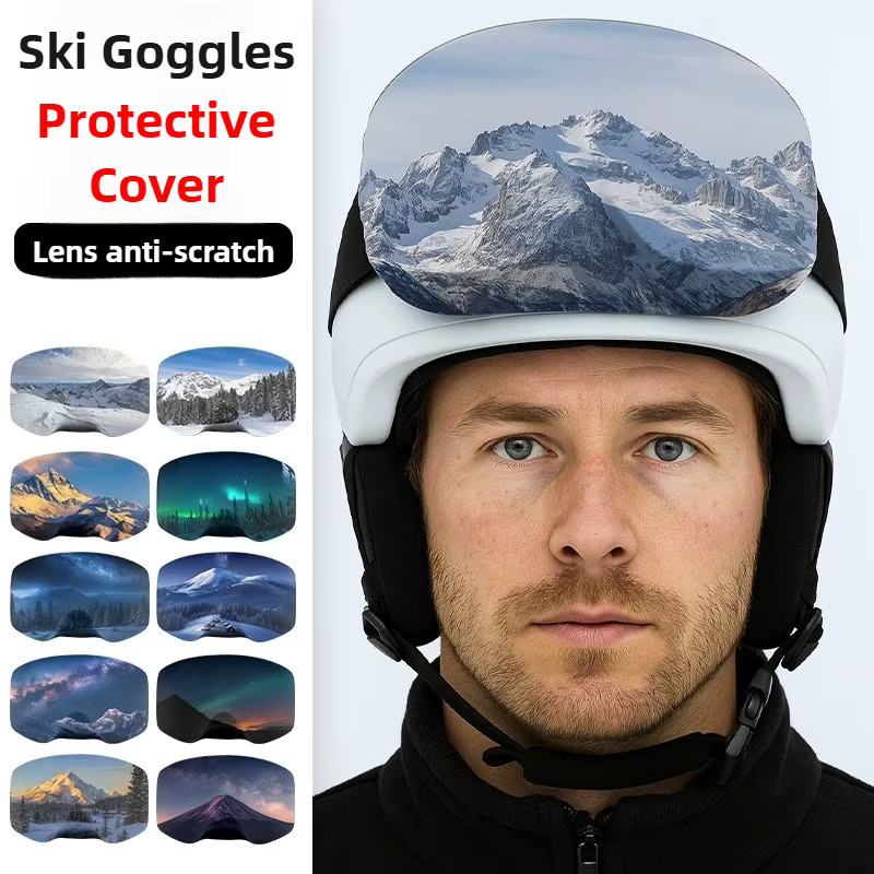 Ski Goggle Cover Scratch-Proof Snowboarding Goggle Protector Cover Elastic Ski E
