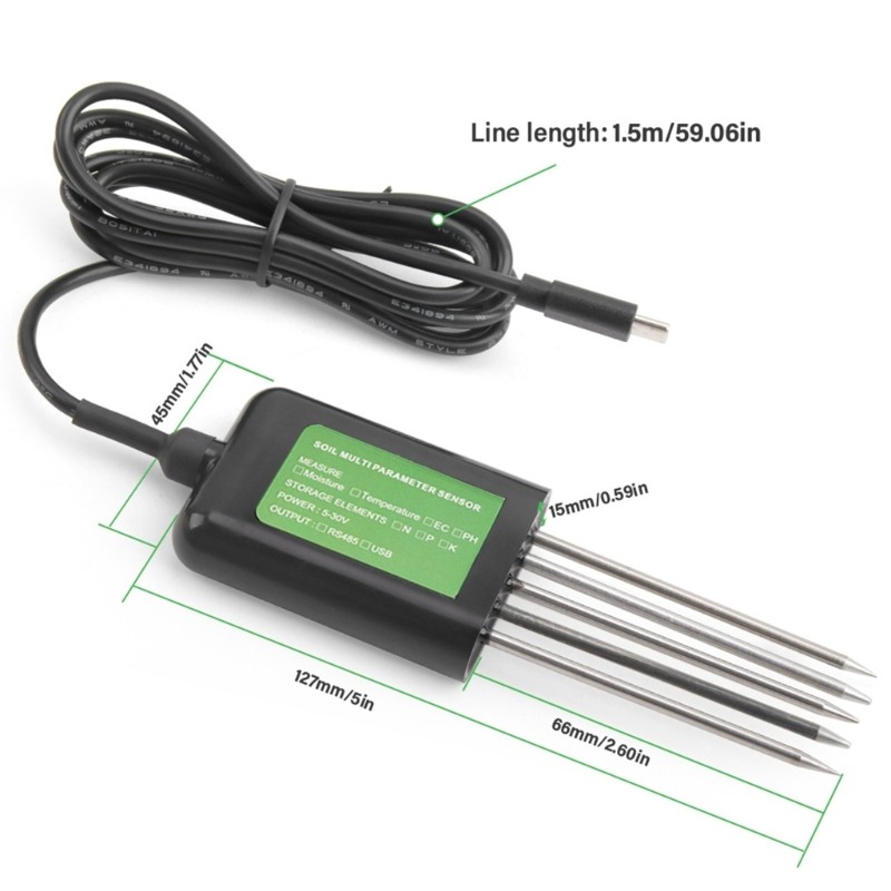 Multiple Parameters Soil Analyzers with Mobile Application for Temperature