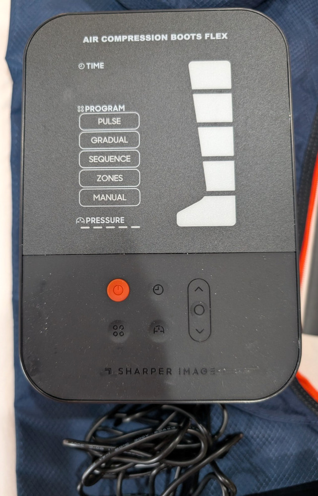 Sharper Image Air Compression Boots Flex Leg Recovery System Large/XLarge (Blue)