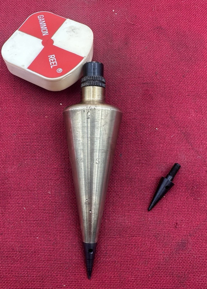 LEITZ - 14 PLUMB BOB w/ Gammon Reel & Extra Tip