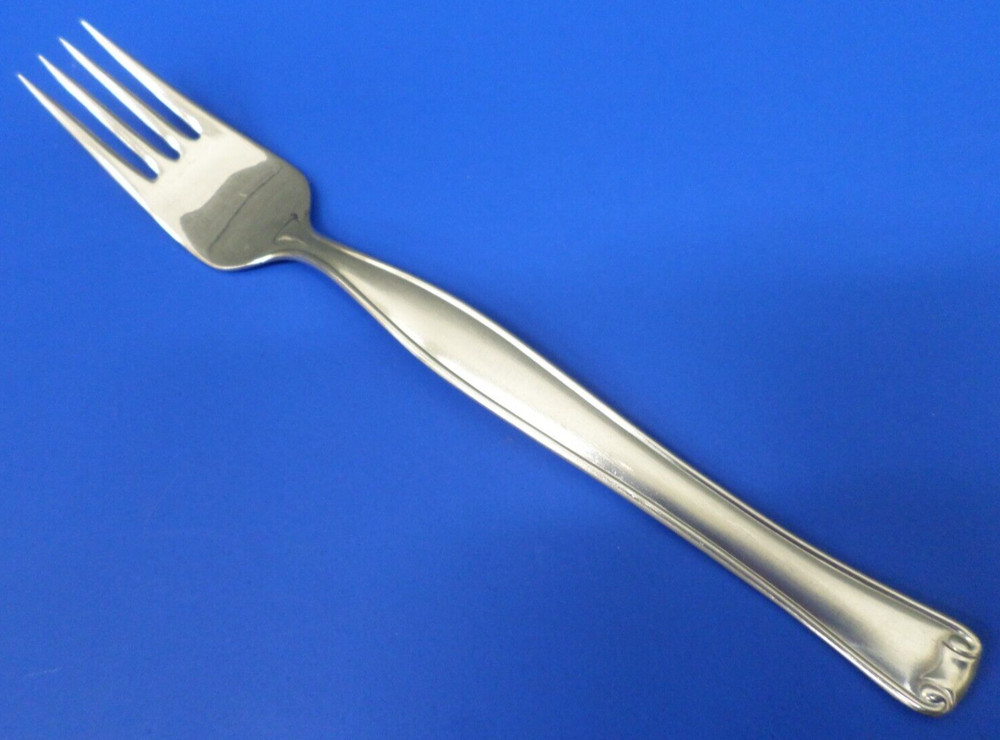 4 - Romulo Ruffini & Cia GAMUZA Outlined Scrolls Stainless Flatware DINNER FORKS