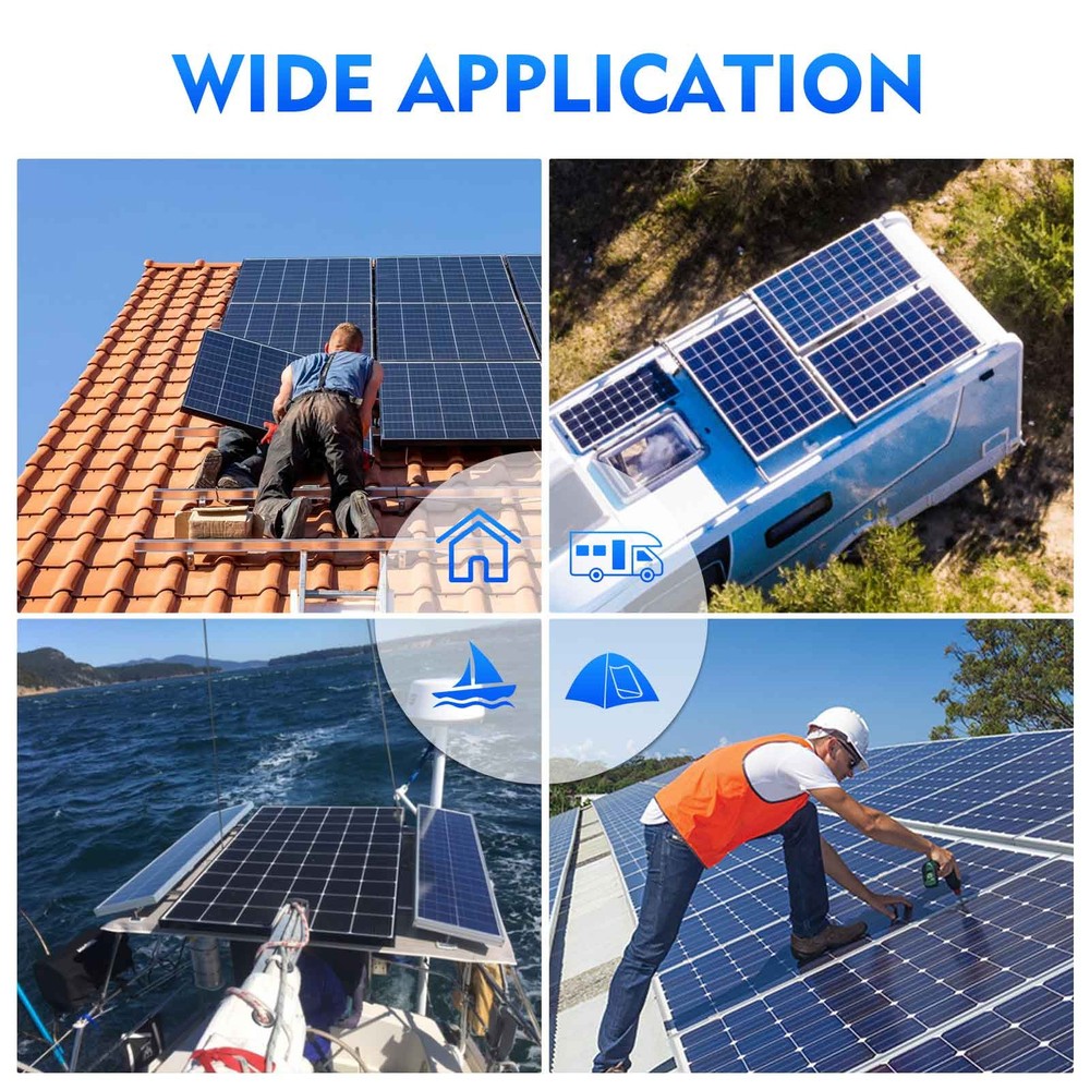 200W Solar Panel 12V Mono Solar Module PV Panel Caravan Camper Off-Grid System