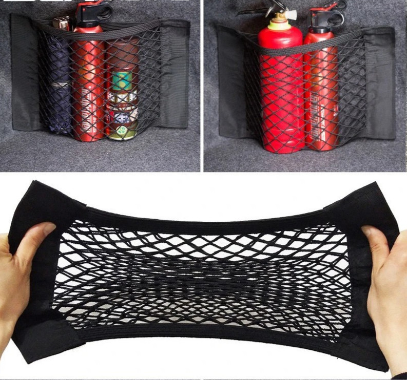 Universal Car Trunk Storage Net Elastic Mesh Organizer Cargo Holder Black UK