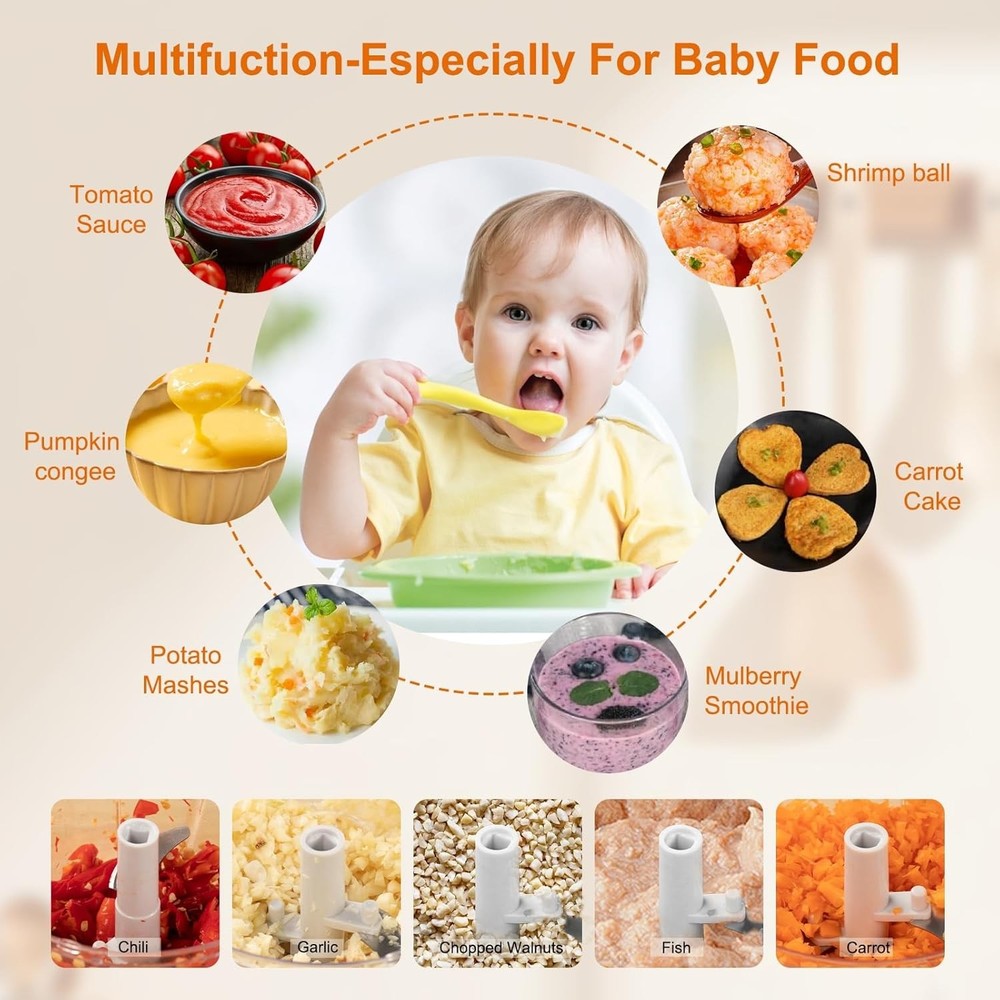 Manual Food Processor Vegetable Chopper, Portable Hand Pull String Garlic Mincer