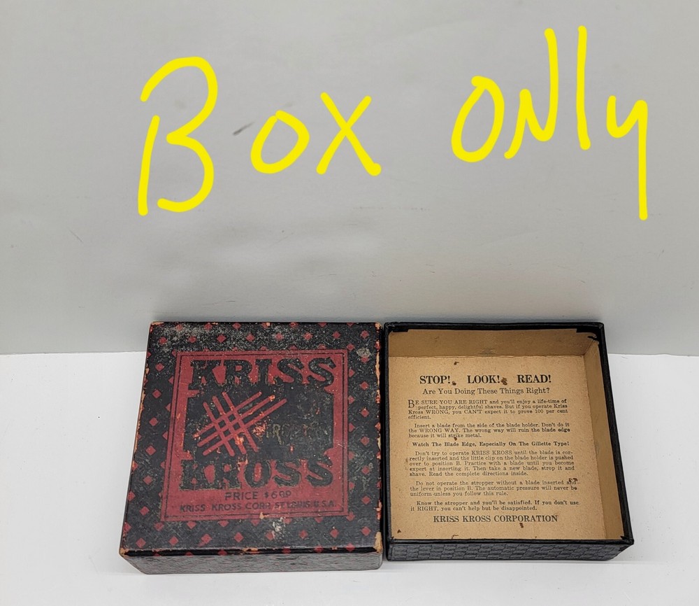 Kriss Kross Strop Razor Blade Sharpener (BOX ONLY!)
