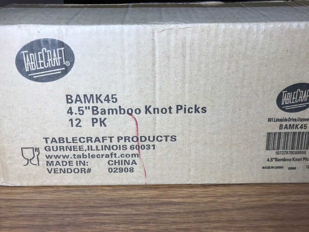 TableCraft BAMK45 Bamboo 4.5" Knot Pick - 100 / PK