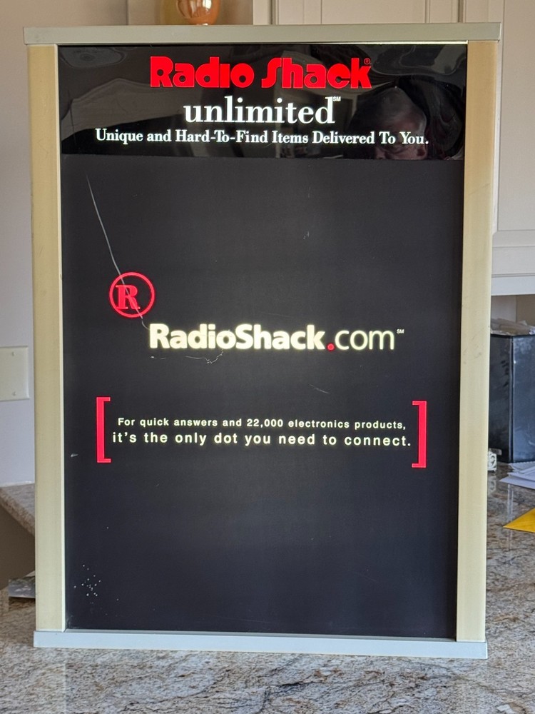 Radio Shack Box Lighted Vintage Sign