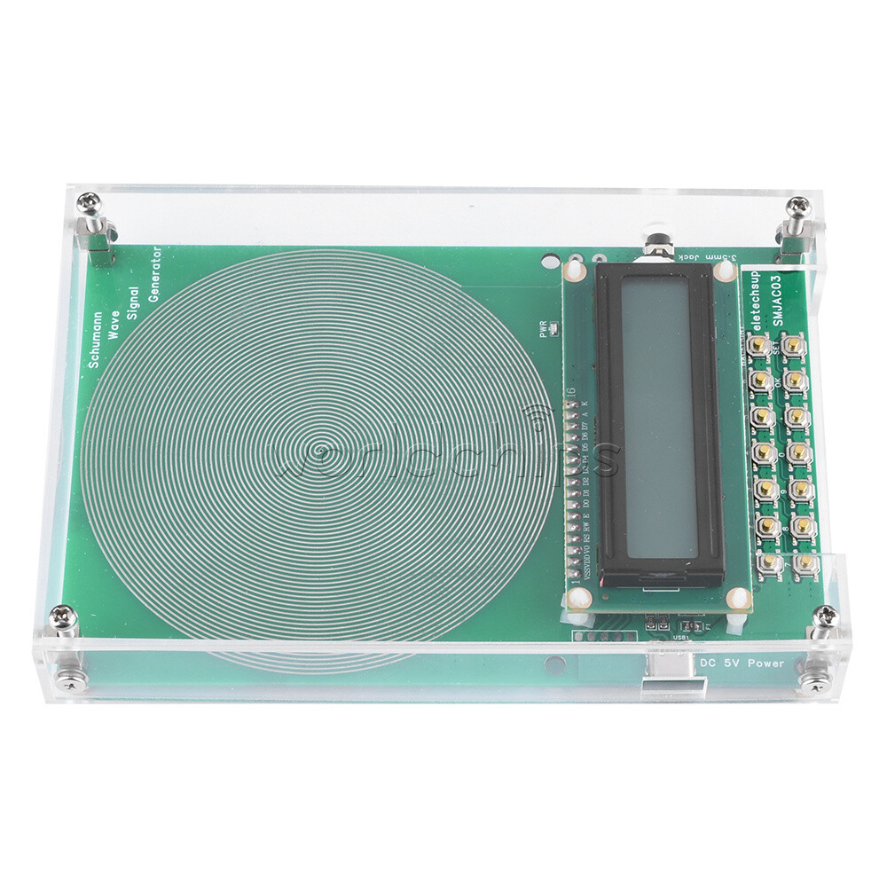 Schumann Wave Generator Pulse Sine Frequency + 3.5MM Audio Output Connector+Case