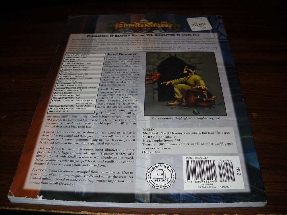 Hackmaster: Hacklopedia of Beasts - Volume VII