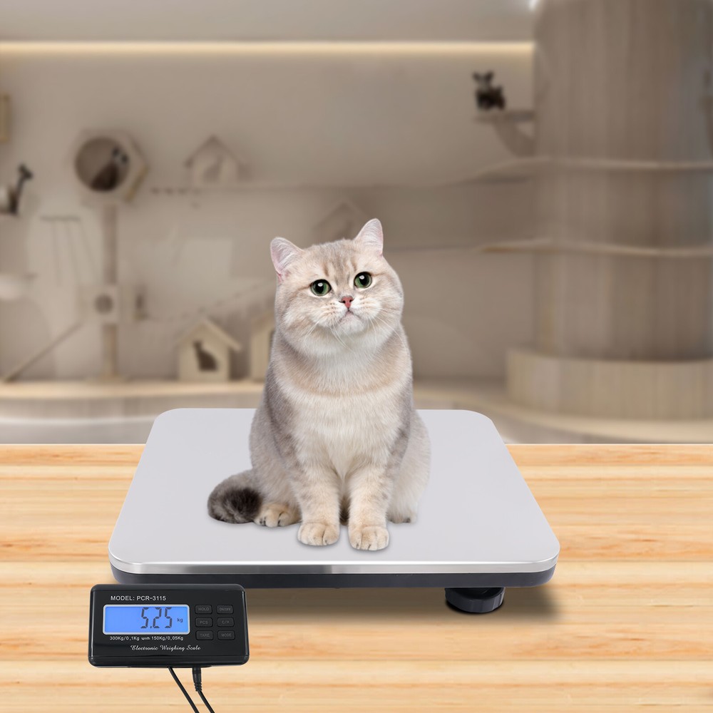 Pet Scale with LCD Display Multi-functional Adjustable Feet 14.17x11.81x2.36"