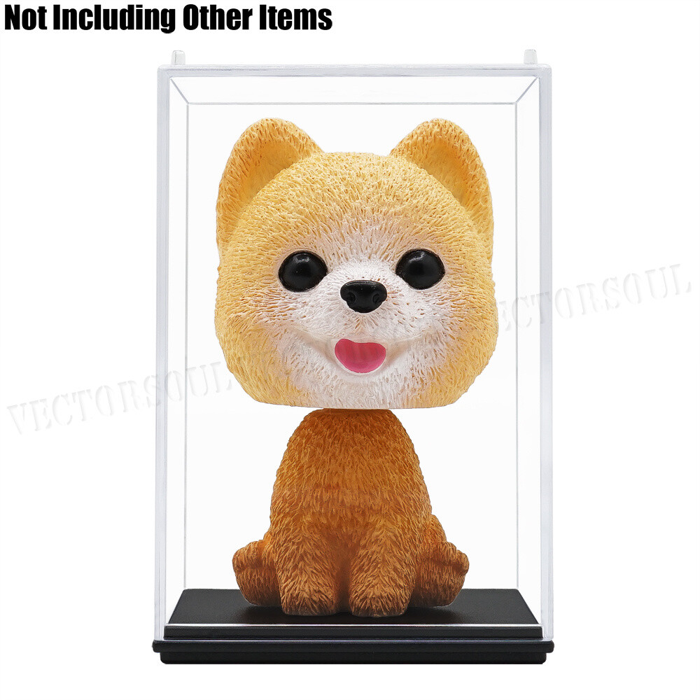 US Clear Acrylic Perspex Display Box Case 3.9" H Plastic Base Protection Figures