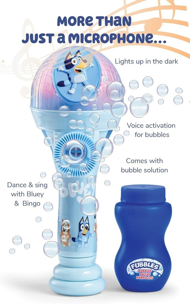 Bluey Dance Mode Bubble Maker & Microphone Set - Perfect for Easter or Birthdays