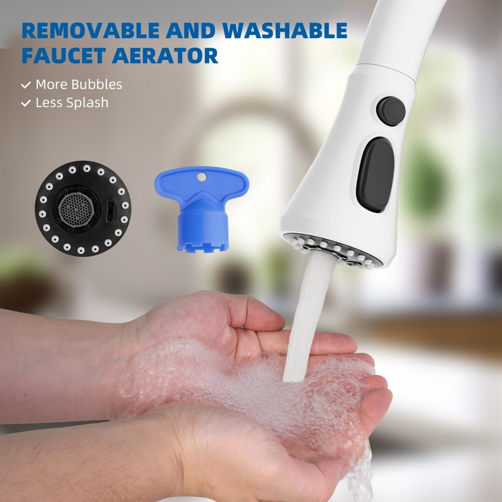 Spray Head Pull Down Kitchen Faucet Replacement Part American Standard White