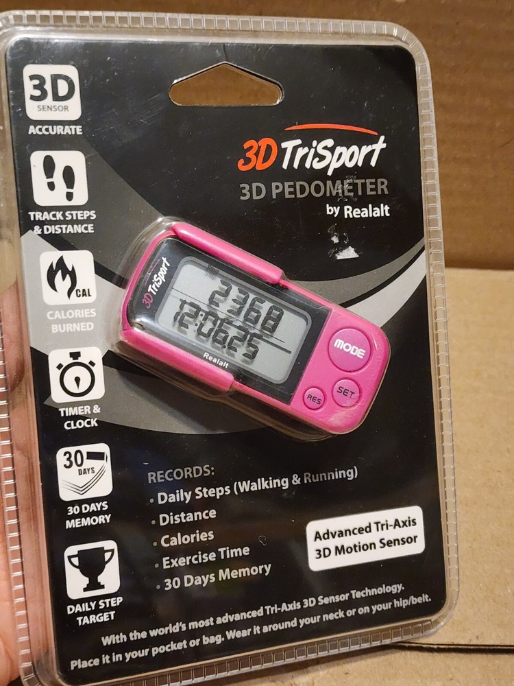 3D TriSport 3D Pedometer by Realalt 3D Motion Sensor Advanced Tri-Axis 3D Motion