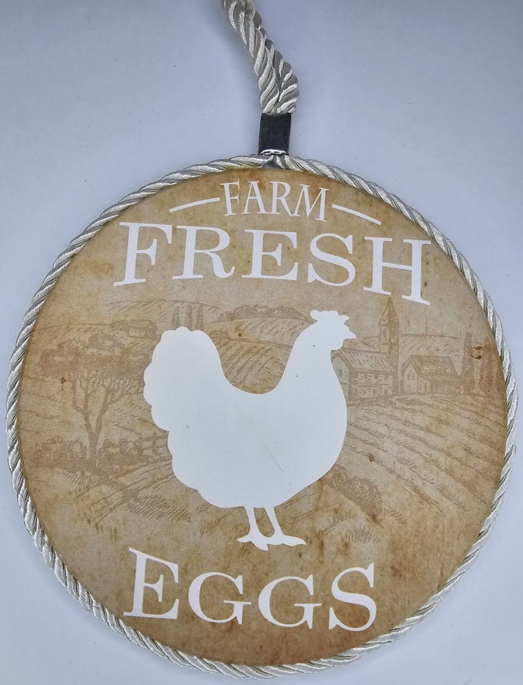 Farm Fresh Milk & Eggs Plaques Country Kitchen Decor