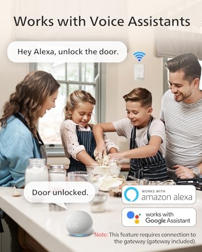 Wi-Fi Smart Lock with Handle, Keyless Entry Keypad Door Lock Lock + Handle