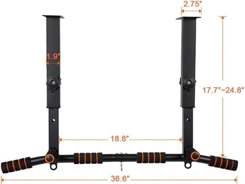 Height Adjustable Pull Up Bar Heavy Duty Pull Up Bar BarMount Ceiling Mount