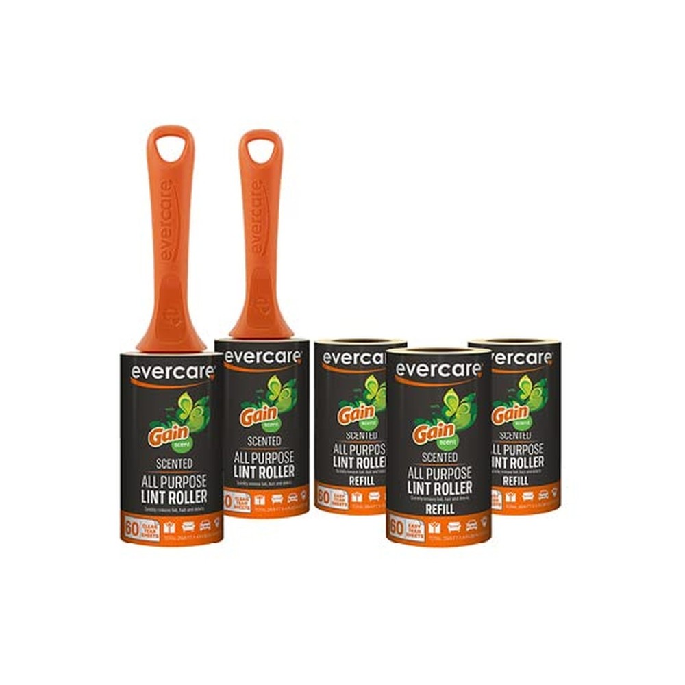 Evercare Gain Scented All-Purpose Lint Roller Value Pack with 2 Lint Rollers ...