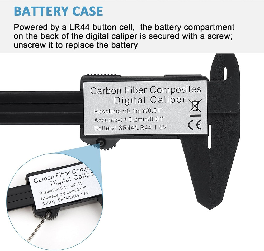 Digital Caliper, 0-6" Calipers Measuring Tool - Electronic Micrometer Caliper w