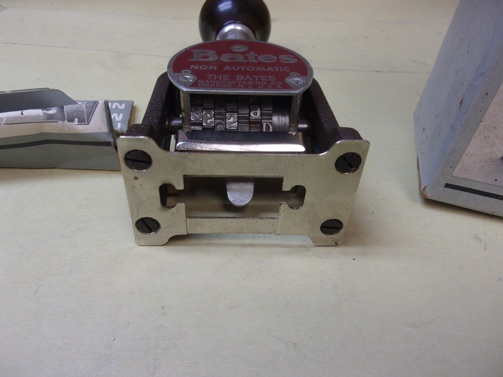 Bates 7 Wheel Numbering Machine Style E
