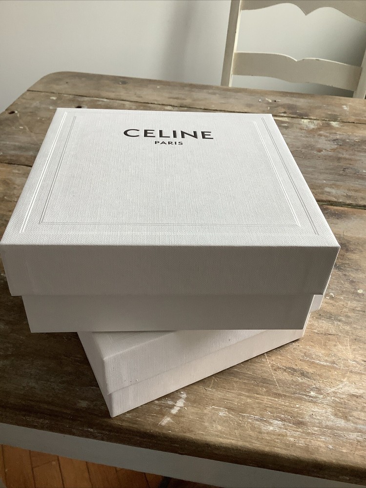 TWO Celine Paris Authentic Empty Storage Gift Box Boxes 6 3/8”x 6 3/8” x 2 5/8”