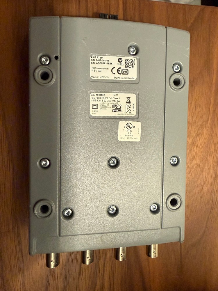 AXIS P7214 4-channel surveillance video encoder (BNC POE)