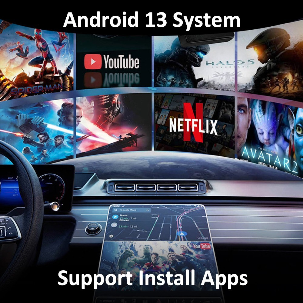 5 IN 1 Android 13 AI Box Wireless CarPlay & Android Auto Multi Video Player 2026