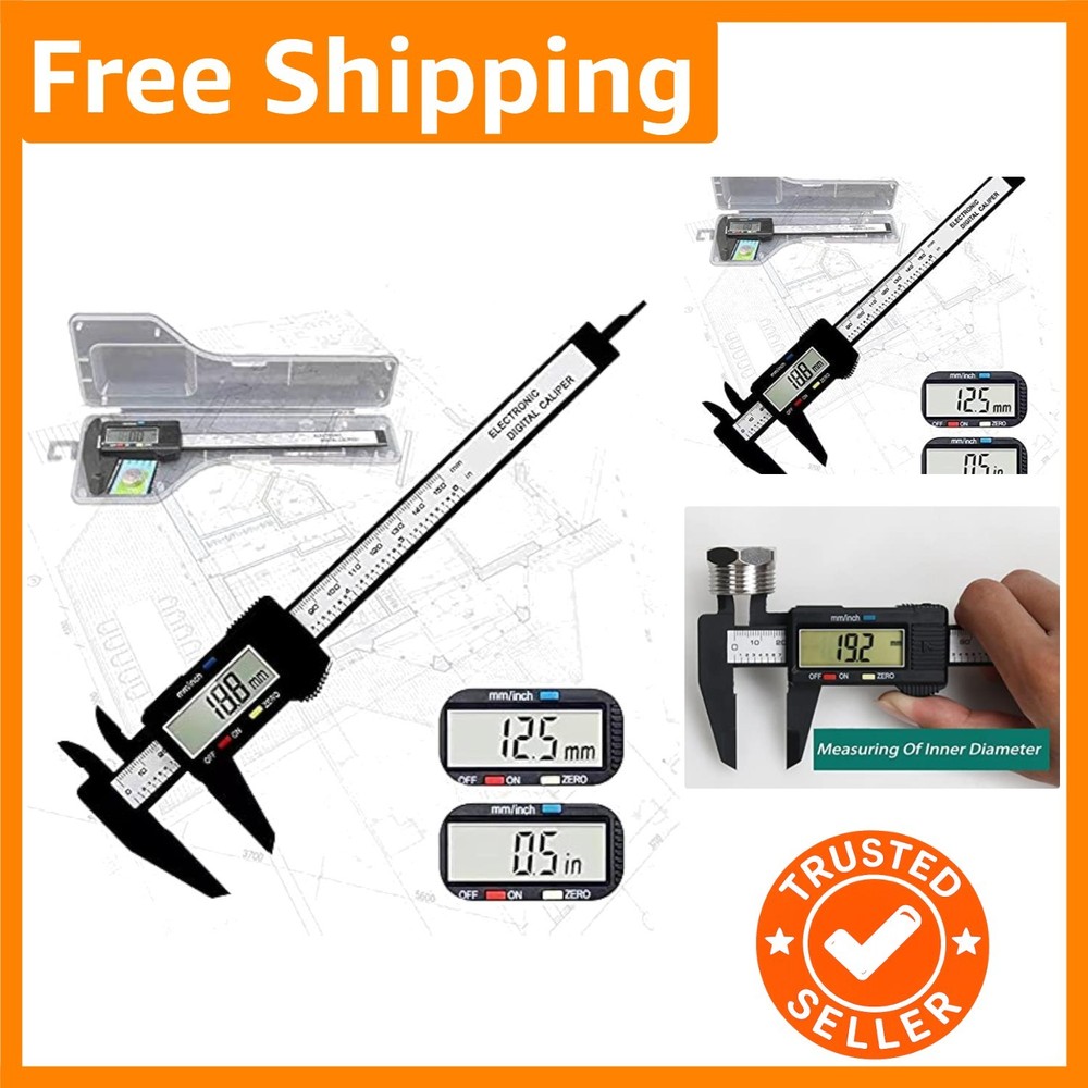 User-Friendly Digital Calipers with LCD Display & Safety Features - 0-6"